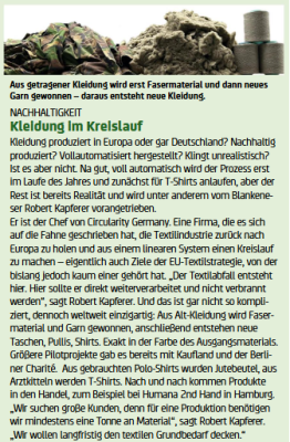 CIRCULARITY Germany im Klönschnack, vom Juni 2023 - CIRCULARITY Germany im Klönschnack, vom Juni 2023
