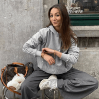 AGAIN Hoodie Grau meliert